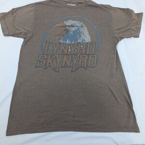 Lynyrd Skynyrd Men's Brown T-shirt With Eagle Design True Vintage Size Medium